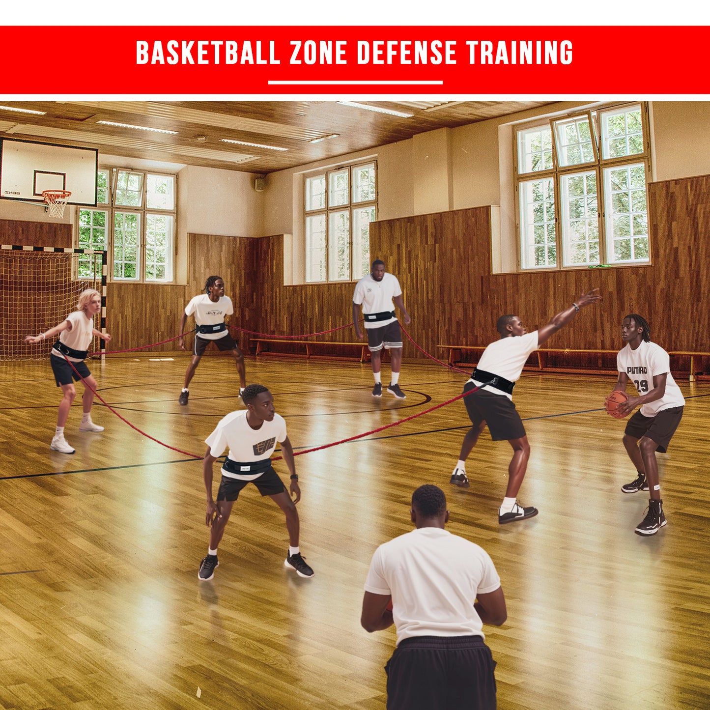 Zone Defense Resistance Band Belt Trainer Kit Basketball Training Equipment