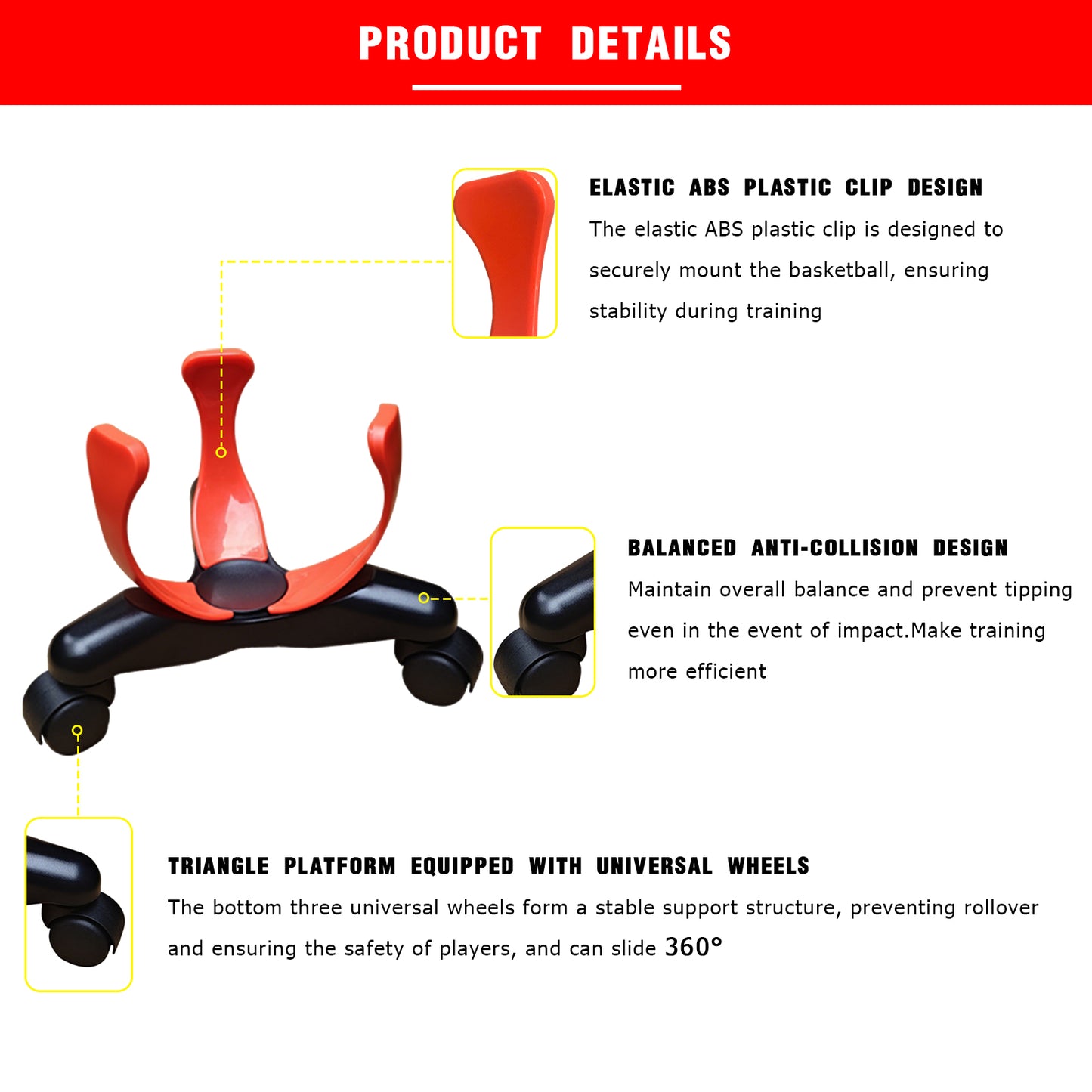 Sideways Low-Center Dribbling Sliding Clamps Basketball Training Equipment