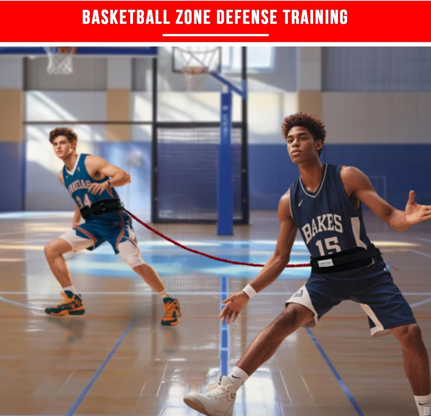 Zone Defense Resistance Band Belt Trainer Kit Basketball Training Equipment
