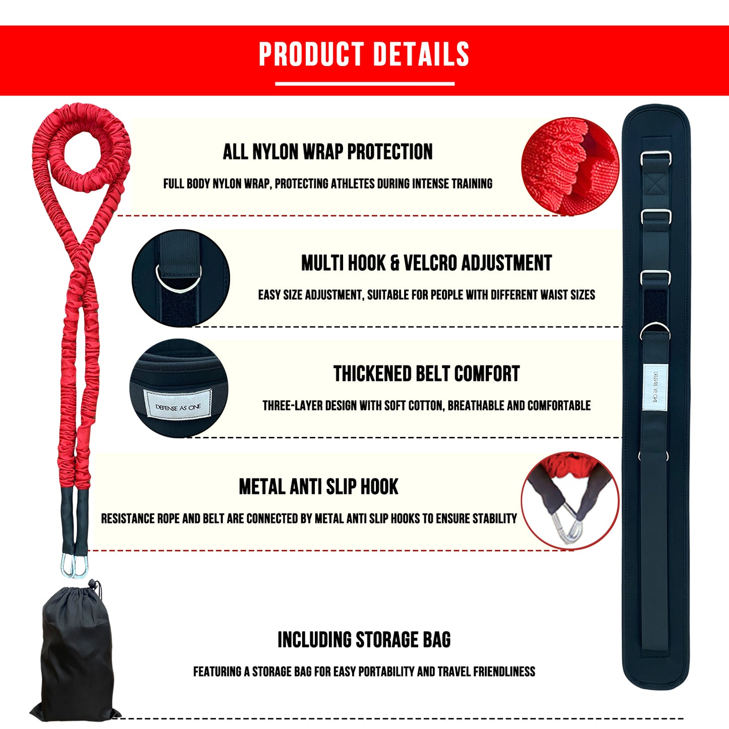 Zone Defense Resistance Band Belt Trainer Kit Basketball Training Equipment