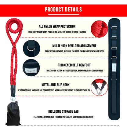 Zone Defense Resistance Band Belt Trainer Kit Basketball Training Equipment